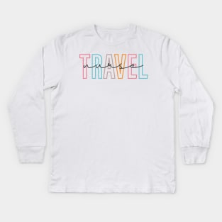 Travel Nurse Kids Long Sleeve T-Shirt